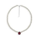 Ruby & Pearl Necklace / Code MJN-04